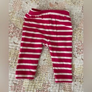 GAP Pink and White Striped Kids Leggings